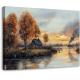 Sunset Wall Art Lakeside Landscape Printed Painting Canvas Painting Artwork For Living Room