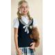 Kids beautiful primary school vest for girls , short sleeve school dress