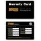 Plastic Warranty Card / PVC material Guarantee Card / Service Card