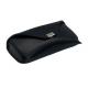 Black Large Folding Hard Leather Glasses Case With Button