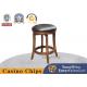Customized Imported Solid Wood Swivel Dining Bar Chair Casino Poker Club High Chair