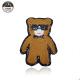 Cartoon Bear Custom Chenille Patches Brown For Kids Apparel Accessories