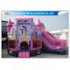 Lovely Pink Princess Inflatable Bouncy Castle Kids Games CE / UL Certification