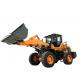 Steel Yellow Compact Wheel Loader , Articulated Backhoe Loader High performance
