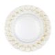 Embossed Decorative Golden Glass Charger Plate Soda Lime Glass