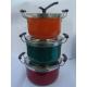 3pcs color sauce pot with bakelite handle & T cover cookware set & cooking pot