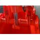 Long Reach Excavator Grab Attachment Customized Red Color Big Cylinder Durable
