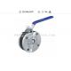 Higher Pressure Wafer type flange Sanitary Ball Valve manual SS304 / SS316L
