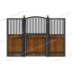 Black Powder Coated 4.2m Horse Stall Door Bamboo Solid Wood