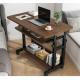 Height Adjustable Italian Column Wooden Coffee Table for Home Office Standing