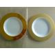 6 inch gold plastic cutlery&elegant plastic plates heavy weight dinner plate white round dessert plates with silver trim