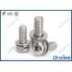 Stainless Phillips Philips Pan Head SEMS Screws with Flat & Spring Lockwasher
