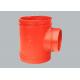 Pn16 Joints Tee Grooved Pipe Fitting DN1200 1200psi With SS304 Housing