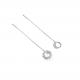 Stering Silver 925 Long Tassels Hook Asymmetric Star & Moon Earrings