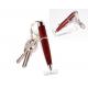 Rosewood twist ball pen with key chain