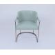 Brushed Brass Luxury Vinyl Living Room Stainless Steel Dining Chair Commercial