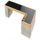Outdoor Street L Shape Solar Power Bench Metal Special Shaped Smart Bench