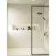 Matte Black Aluminium Shower Enclosure Bathroom Tempered Glass Partitions