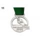 Marathon Personalized Metal Zinc Alloy Silver Plated Cut Out Logo Custom Medal Awards
