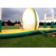 PVC Tarpaulin Inflatable Interactive Games Green And White Color 10.07x3.7m