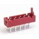 Micro Match Amp Header Connector 1.27mm Pitch Red Color Long Lifespan