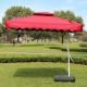 3m Large Cantilever Umbrella Red Garden Parasol With Base