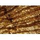Golden Metal Shimmer Sequin Metallic Mesh Fabric Cloth For Room Divider Curtains