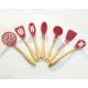 Food Grade Silicone with Slotted Turner/Flipper, Spoon, Spatula, Ladle, Pasta Server, Strainer