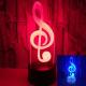 Note 3D LED company logo night light Colorful touch remote control atmosphere gift 3D small table lamp Custom OEM LOGO