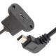 Screw Locking 90 Degree Right Angle Male to Female Mini USB Panel Mount Extension Cable