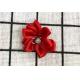 Red Handmade Flower Ribbon For Clothing Accessories / Home Textile