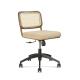 83 Cm Rattan Office Mid Back Manager Chair On Wheels 0.121CBM Multifunction