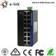 16 Port Small Fast Din Rail Ethernet Poe Switch , Hardened Switch FCC Standards