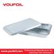 Wrinkle Wall Disposable Rectangular Aluminum Foil Container Lightweight