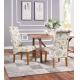 Nailed Trim High Back Floral Dining Chair Sets 300lb 41.7 Inch High