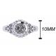 White Gold Lab Made Diamond Engagement Rings Brilliant Cut 1ct RD6.5MM size