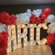 LED Bulb Sign Letter for Wedding Birthday Events With Stainless Steel Marquee Letters