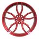 19 Inch Three Piece Forged Auto Wheels Rims Brushed Red