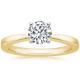 Petite Taper Solitaire Engagement Ring With 0.75 Carat Round Diamond