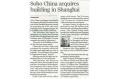 South China Morning Post - Soho China acquires building in Shanghai