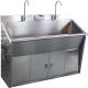 Hospital Stainless Steel Surgical Scrub Sinks Foot Operated Hand Wash Sink