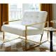 Hot sale Gold Stainless Steel Leisure Single Sofa Chair for Living Room