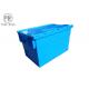 Hard Collapsible Plastic Crate With Attached Lid For Storage 600 * 400 * 360mm