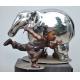 Modern Outdoor Metal Figure Sculpture , Stainless Steel Animal Sculpture