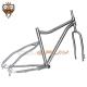 Handmade Titanium Bicycle Frame Fat Bike Frameset Brush Mirror Or PVD Surface