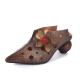 S496 Spring And Summer New Leather Increased Thick-Soled Women'S Shoes Original Handmade Retro Hollow Carved Single Shoe