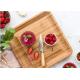 Food Level Multifunction Bamboo Cheese Cutting Board Large Square Shaped 13x13