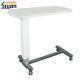 White Movable Overbed Table Swivel Top For Computer / Laptop Table