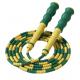 Green Yellow Bamboo Adjustable Jump Rope For Kid Teenager Exercise Sport Equipment
