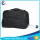 Custom Printed Polyester Trolley Bag Black Travel Wheeled Luggage Bag